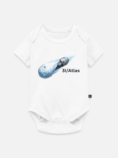 Kometenflug durch den Weltraum - Baby Premium Kurzarmbody - Weiß