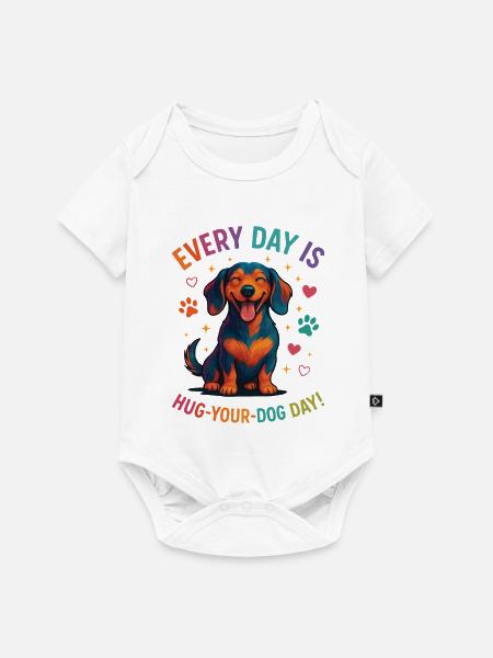 Dackel - Baby Premium Kurzarmbody - Weiß