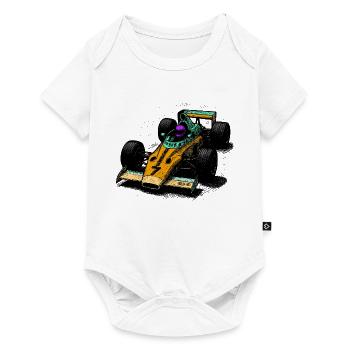 Conception de formule rétro aux couleurs vives - Body à manches courtes Premium Bébé - blanc - Devant