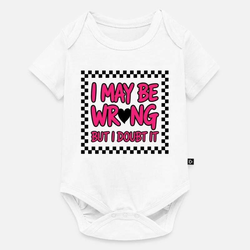 Texte d’humour effronté avec un style confiant - Body à manches courtes Premium Bébé - blanc