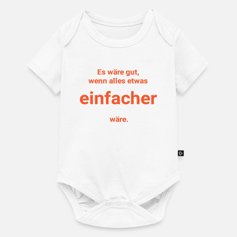 Simple - Body à manches courtes Premium Bébé - blanc