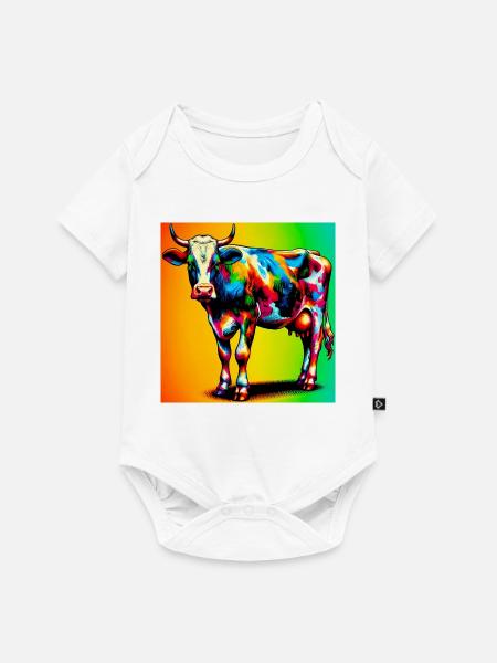 Kuh - Baby Premium Kurzarmbody - Weiß