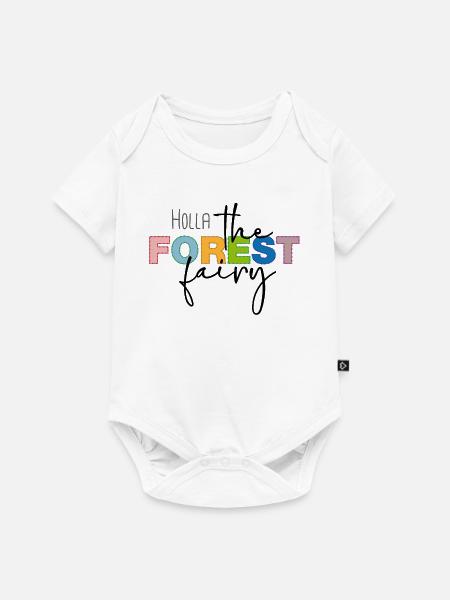 Holla the forest fairy - Baby Premium Kurzarmbody - Weiß