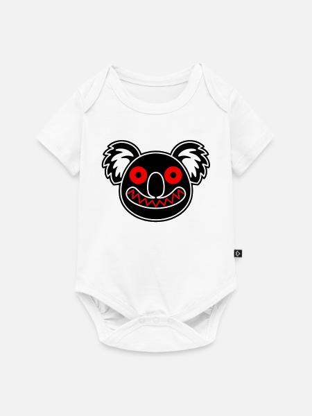 Düstere Koala Illustration - Baby Premium Kurzarmbody - Weiß