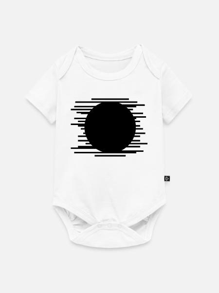 Minimalistisches Linienmusterdesign - Baby Premium Kurzarmbody - Weiß