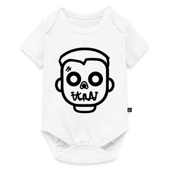 zombie_face - Baby Premium Kurzarmbody - Weiß - Vorne