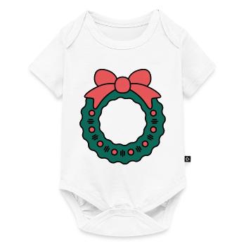 Wreath for Christmas - Baby Premium short-sleeve bodysuit - white - Front