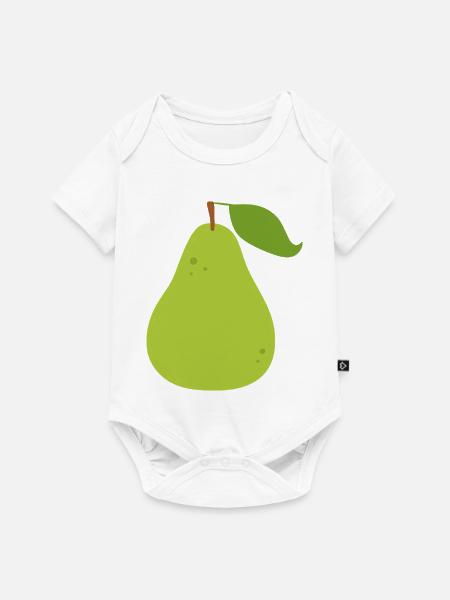 Lebendige grüne Birne Illustration - Baby Premium Kurzarmbody - Weiß
