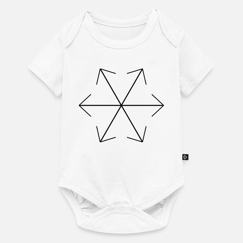 Conception de motifs géométriques abstraits - Body à manches courtes Premium Bébé - blanc