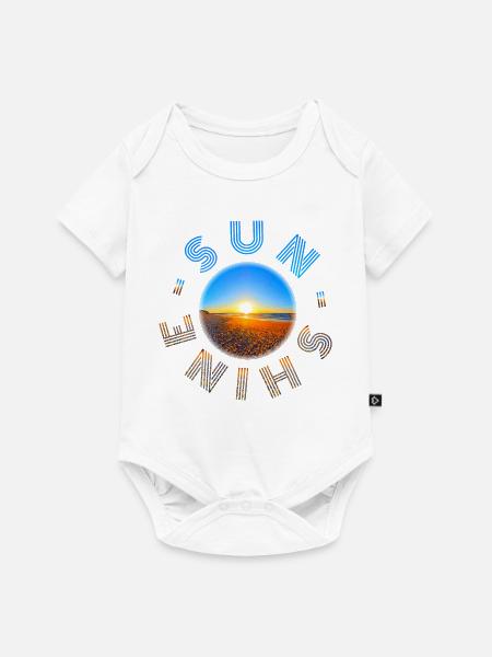 Sonnenuntergang am Strand Design - Baby Premium Kurzarmbody - Weiß