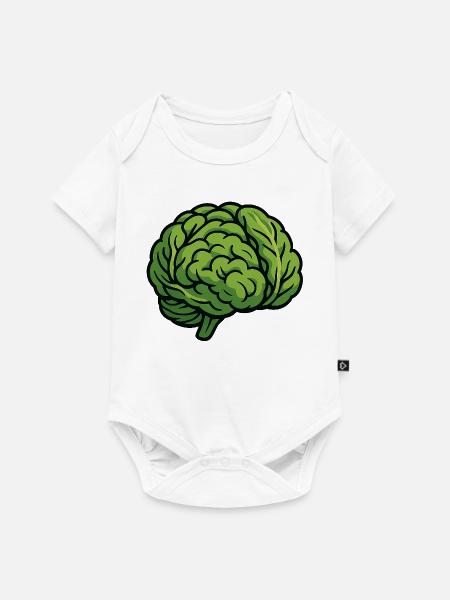 Salat-Gehirn - Baby Premium Kurzarmbody - Weiß