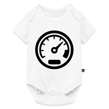 Tacho Kmh Speed Icon - Baby Premium Kurzarmbody - Weiß - Vorne