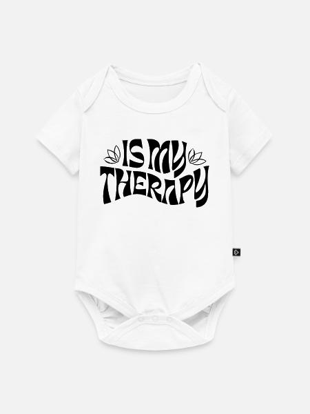 Is My Therapy – Retro Statement - Baby Premium Kurzarmbody - Weiß