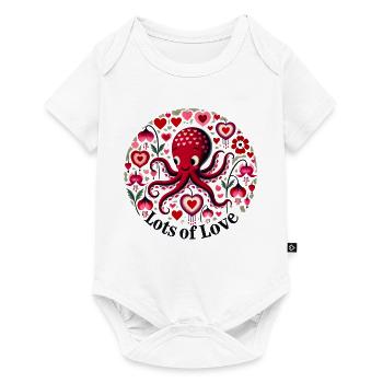 Octopus Heart Love Pattern - Baby Premium short-sleeve bodysuit - white - Front