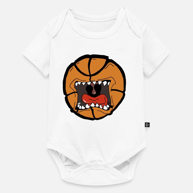 Conception explosive du ballon de basket - Body à manches courtes Premium Bébé - blanc
