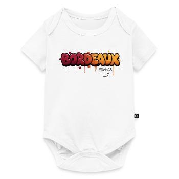 Logo de la ville graffiti de Bordeaux - Body à manches courtes Premium Bébé - blanc - Devant