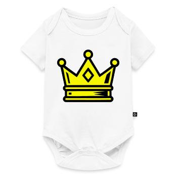 Symbole de la couronne - Body à manches courtes Premium Bébé - blanc - Devant