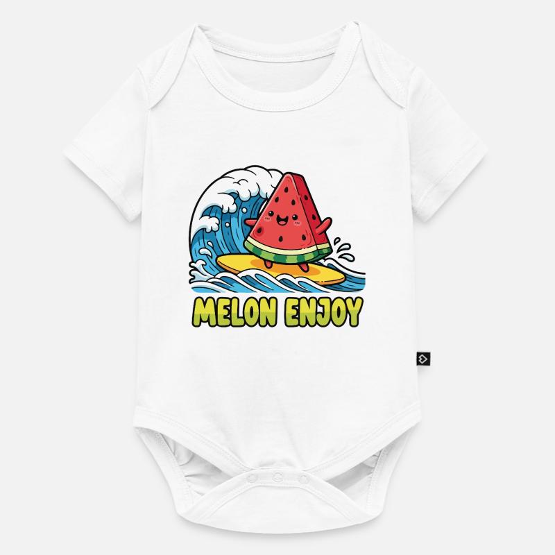 Surf pastèque - Body à manches courtes Premium Bébé - blanc