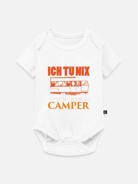 Camper Camping Wohnwagen Spruch - Baby Premium Kurzarmbody - Weiß