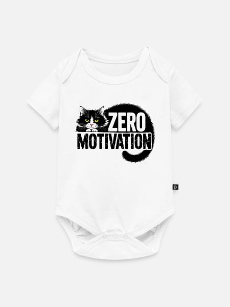 Null Motivation Katze - Baby Premium Kurzarmbody - Weiß