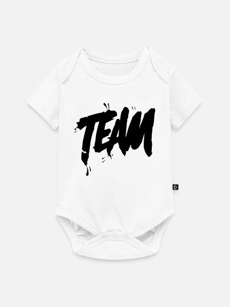 Team Schriftzug - Baby Premium Kurzarmbody - Weiß