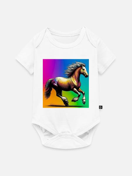 Pferd - Baby Premium Kurzarmbody - Weiß