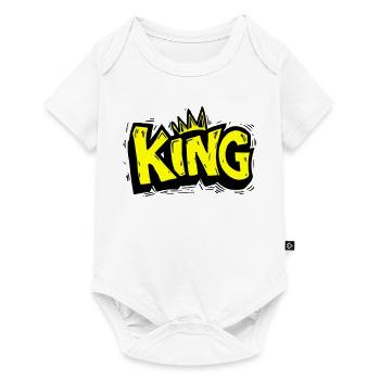 Lettrage King Graffiti - Body à manches courtes Premium Bébé - blanc - Devant