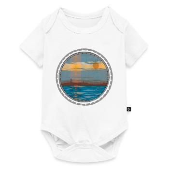 Sunset on the water - Baby Premium short-sleeve bodysuit - white - Front