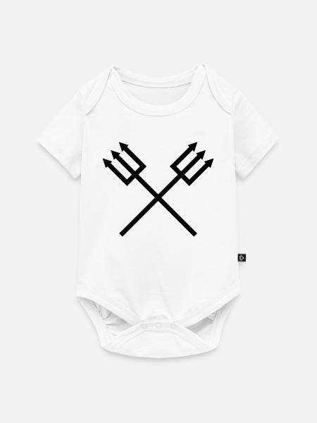 Dreizack - Baby Premium Kurzarmbody - Weiß