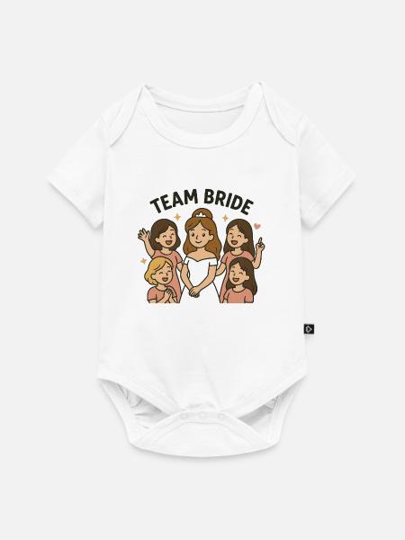 Team Bride – JGA Braut & Freundinnen T-Shirt - Baby Premium Kurzarmbody - Weiß