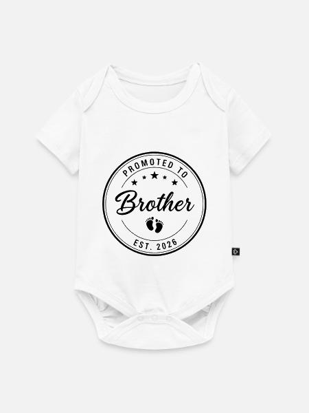 Promoted To Brother Est. 2026 - Baby Premium Kurzarmbody - Weiß