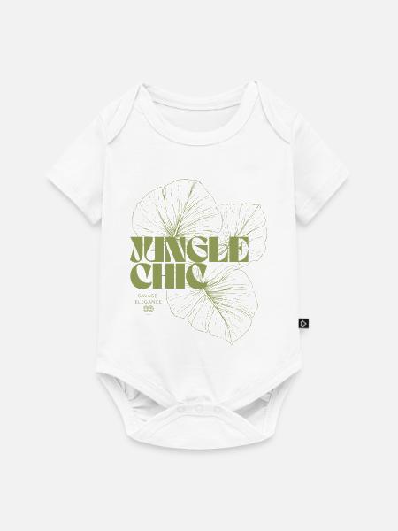 Dschungelblatt-Abenteuer-Design - Baby Premium Kurzarmbody - Weiß