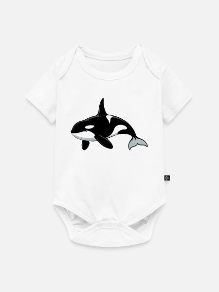 Orca Meerestier-Liebhaber - Baby Premium Kurzarmbody - Weiß