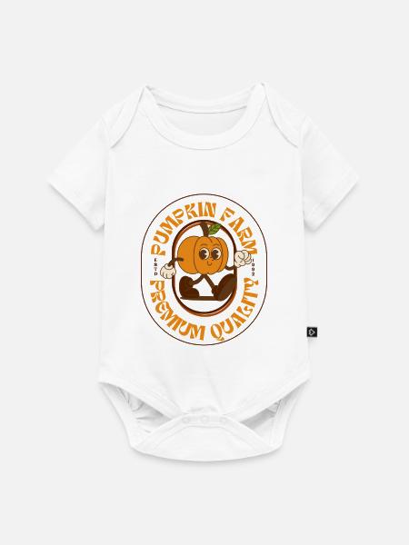 Kürbis Farm - Herbst Design - Baby Premium Kurzarmbody - Weiß
