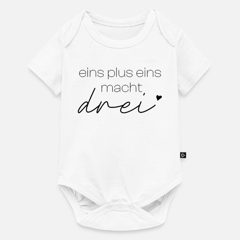One plus one makes three - Baby Premium short-sleeve bodysuit - white