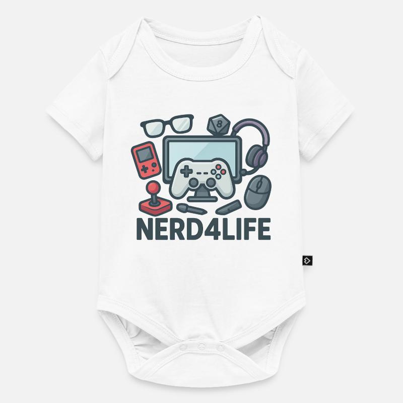 Conception de jeux et de style de vie nerd - Body à manches courtes Premium Bébé - blanc