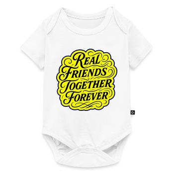 Real friends forever - Baby Premium short-sleeve bodysuit - white - Front