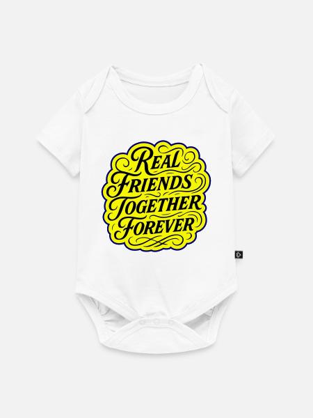 Echte Freunde Für Immer - Baby Premium Kurzarmbody - Weiß