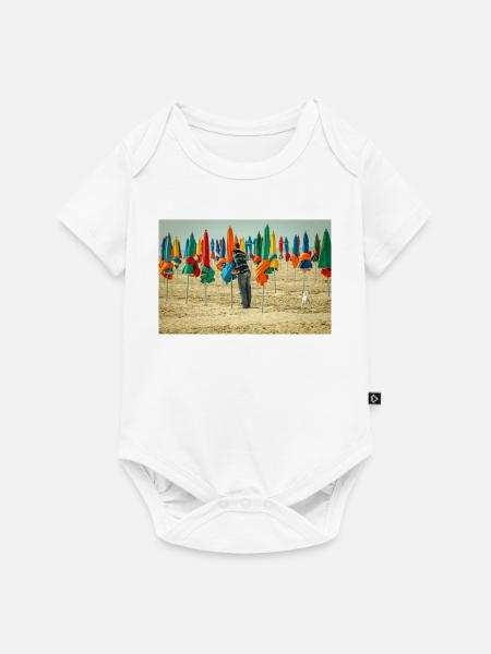 Am Strand - Baby Premium Kurzarmbody - Weiß