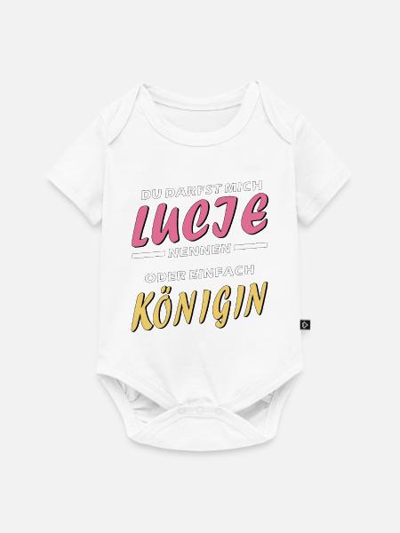LUCIE KÖNIGIN - Baby Premium Kurzarmbody - Weiß