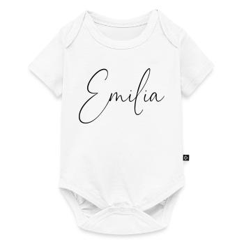 Emilia / Conception d’écriture manuscrite personnalisée - Body à manches courtes Premium Bébé - blanc - Devant