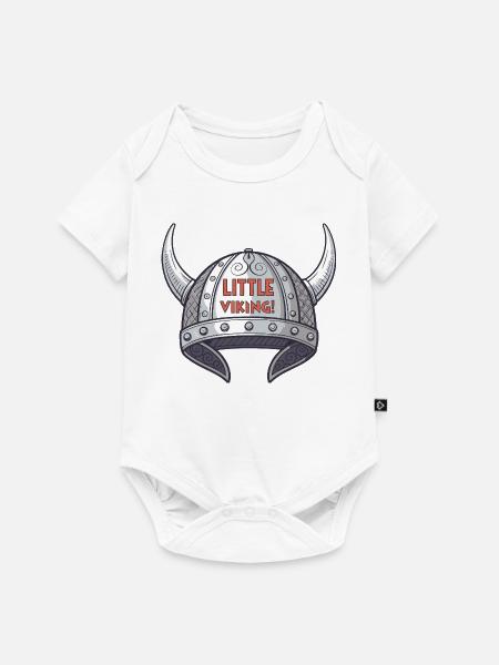 Kleiner Wikingerhelm - Baby Premium Kurzarmbody - Weiß
