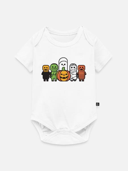 Halloween Monster - Baby Premium Kurzarmbody - Weiß