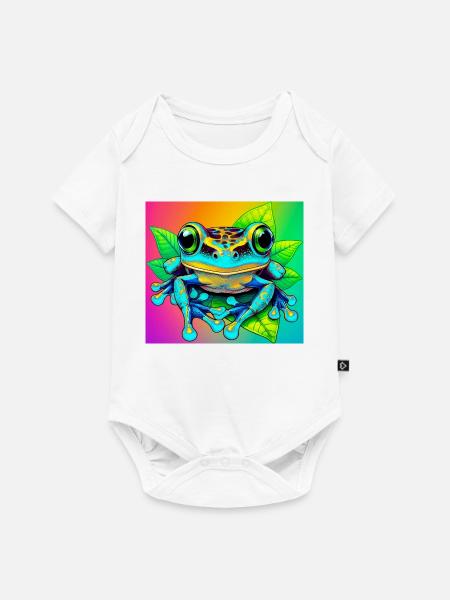 Frosch - Baby Premium Kurzarmbody - Weiß