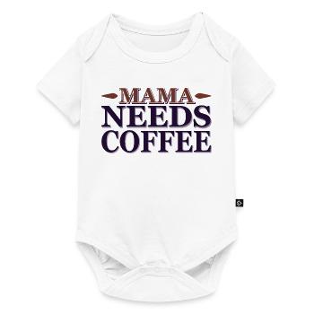 Maman a besoin d’un café - Body à manches courtes Premium Bébé - blanc - Devant