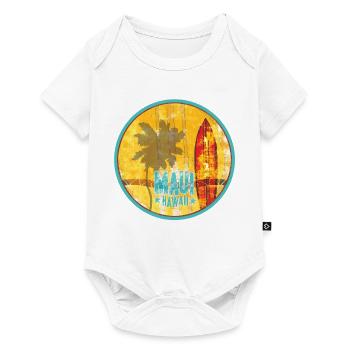 Maui Hawaii Vintage Surf  - Baby Premium Kurzarmbody - Weiß - Vorne