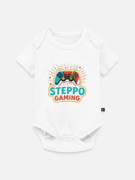 Steppo Gaming Controller Logo - Baby Premium Kurzarmbody - Weiß
