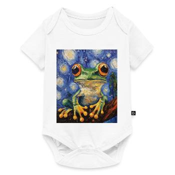 Frosch Frösche Van Gogh Style Starry Night - Baby Premium Kurzarmbody - Weiß - Vorne