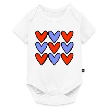 HEART. COUPLE. VALENTINE'S DAY. JUST MARRIED. Bachelorette party. - Baby Premium short-sleeve bodysuit - white - Front