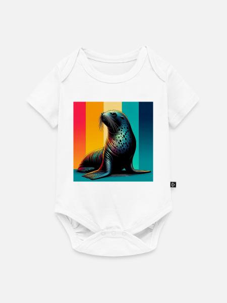 Siegel - Baby Premium Kurzarmbody - Weiß